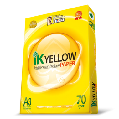 IK Yellow Paper 70gsm - A3 size  (500 sheets)
