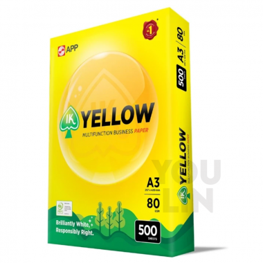 IK Yellow Paper 80gsm - A4 size (500 sheets)