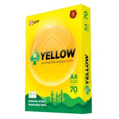 IK Yellow Paper 70gsm - A4 size  (450 sheets)