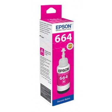 Epson L100 L200 L300 Magenta Ink Cartridge (T6643 - C13T664300) Epson L100 L200 L300 Magenta Ink Cartridge (T6643 - C13T664300)