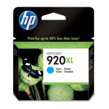HP 920XL Cyan Officejet Ink Cartridges - CD972AA HP 920XL Cyan Officejet Ink Cartridges - CD972AA