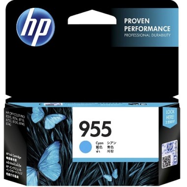 HP 955 Cyan Original Ink Cartridge - L0S51AA HP 955 Cyan Original Ink Cartridge - L0S51AA