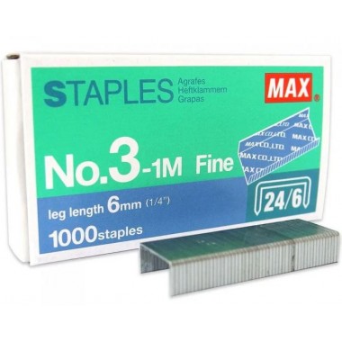 MAX NO.3-1M STAPLES (24/6)