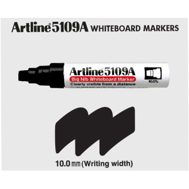 Artline 5109A WhiteBoard Marker -Black 10mm